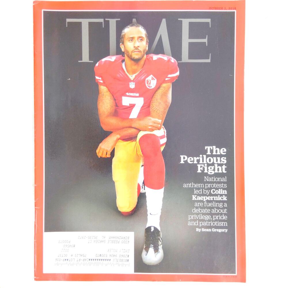 TIME Magazine October 3, 2016 Colin Kaepernick The Perilous Fight Back Issue